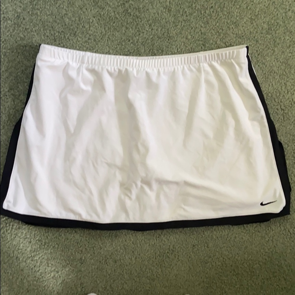 White Nike Tennis Skirt with built in spandex